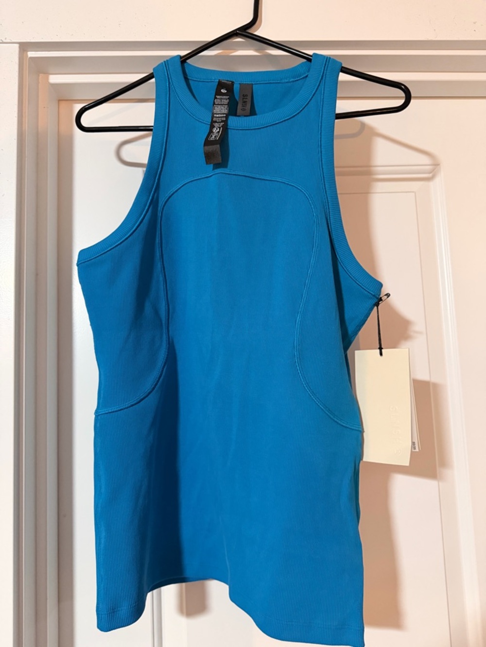 lululemon athletica Bright Blue Ribbed Tank Top